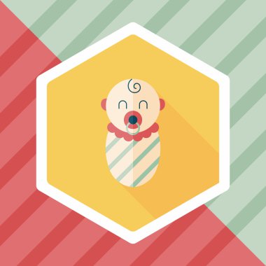 Bebek uzun gölge, eps10 düz simgesiyle