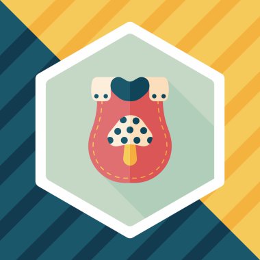 Bebek önlüğü uzun gölge, eps 10 düz simgesiyle