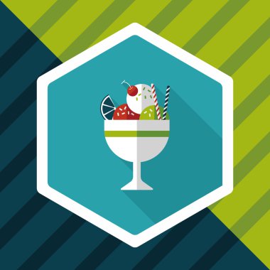 Uzun Gölge, eps10 dondurma düz simgesi