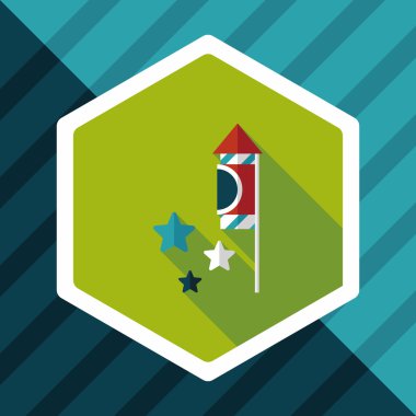 Uzun Gölge, eps10 fişek düz simgesi