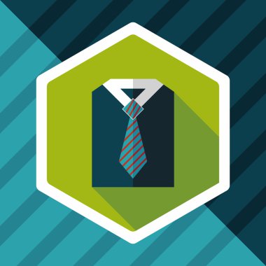 Uzun Gölge, eps10 ile iş gömlek ve kravat düz simgesi