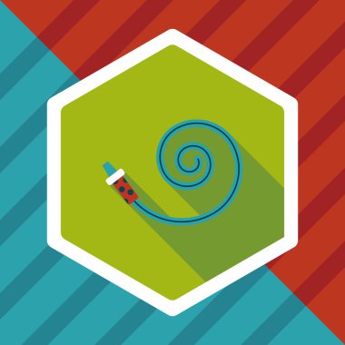 Uzun Gölge, eps10 ile parti boynuz düz simgesi