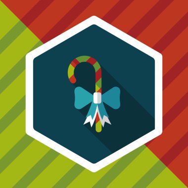 doğum günü şeker düz simgesi ile uzun gölge, eps10