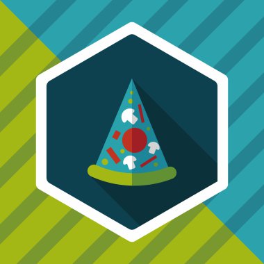 Uzun Gölge, eps10 pizza düz simgesi