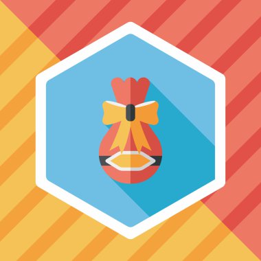 Uzun Gölge, eps10 hediye düz simgesi