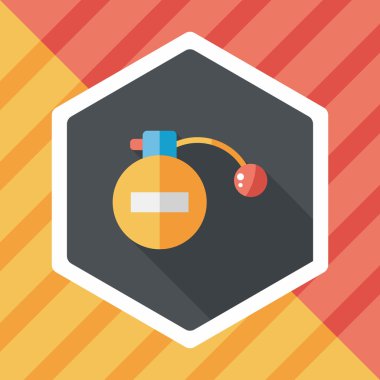 Uzun Gölge, eps10 parfüm düz simgesi