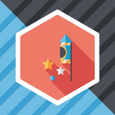 Uzun Gölge, eps10 fişek düz simgesi