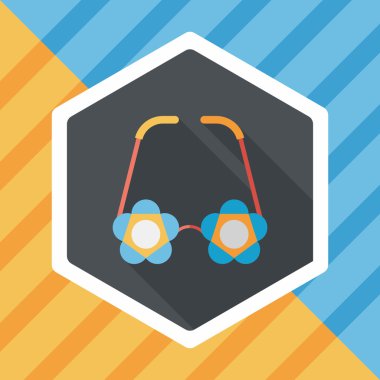 Uzun Gölge, eps10 ile çiçek gözlük düz simgesi