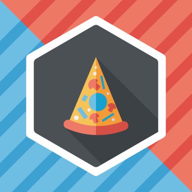 Uzun Gölge, eps10 pizza düz simgesi