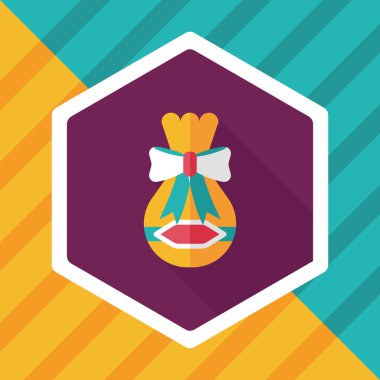 Uzun Gölge, eps10 hediye düz simgesi