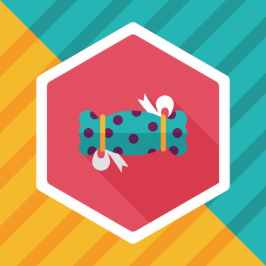 düz uzun gölge, eps10 bir simgeyle tatlılar ve şekerler