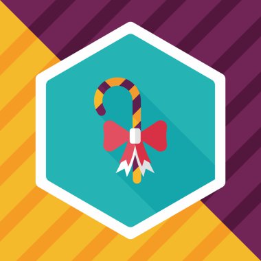 doğum günü şeker düz simgesi ile uzun gölge, eps10