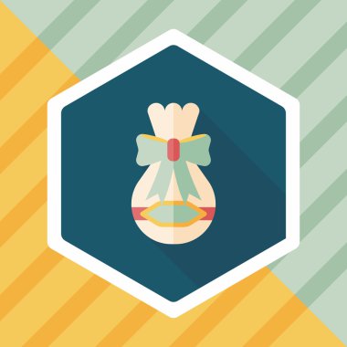 Uzun Gölge, eps10 hediye düz simgesi