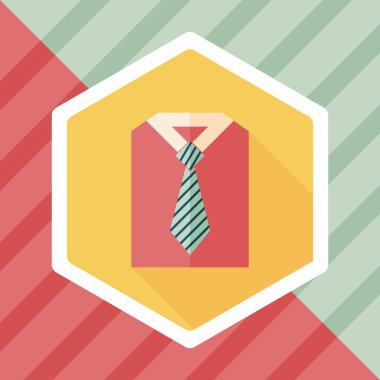 Uzun Gölge, eps10 ile iş gömlek ve kravat düz simgesi