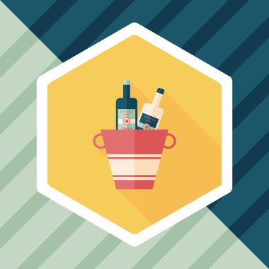 Uzun Gölge, eps10 ile buz şişe düz simgesi