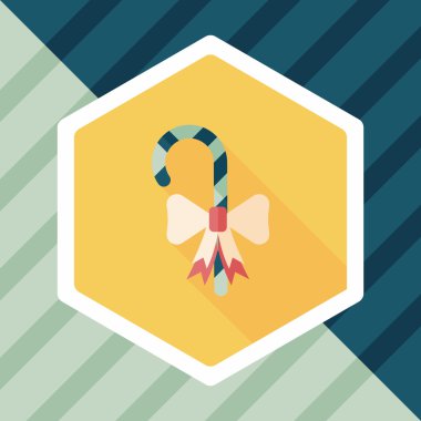 doğum günü şeker düz simgesi ile uzun gölge, eps10