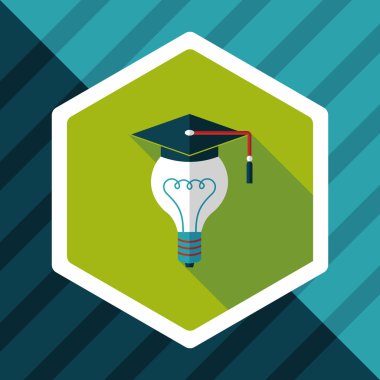 ampul uzun gölge, eps10 düz simgesi