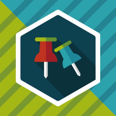 Uzun Gölge, eps10 ile itme PIN düz simgesi