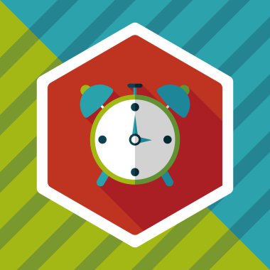 Uzun Gölge, eps10 çalar saat düz simgesi