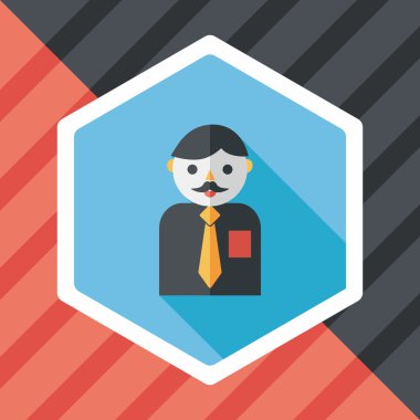 Uzun Gölge, eps10 ile işadamı düz simgesi