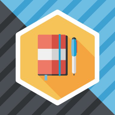 Uzun Gölge, eps10 ile dizüstü düz simgesi