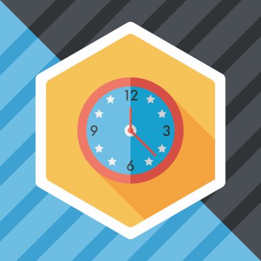 Uzun Gölge, eps10 ile saat düz simgesi