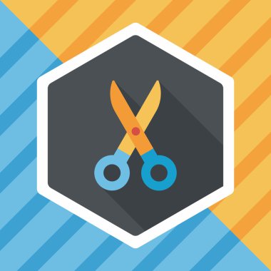 Uzun Gölge, eps10 makas düz simgesi