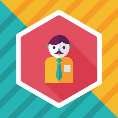 Uzun Gölge, eps10 ile işadamı düz simgesi