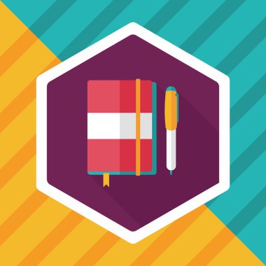 Uzun Gölge, eps10 ile dizüstü düz simgesi