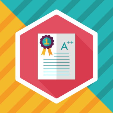 defter, düz simgesi ile uzun gölge, eps10 artı sınıfta