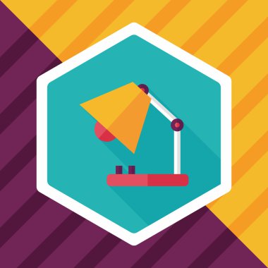 Uzun Gölge, eps10 ile masa lambası düz simgesi