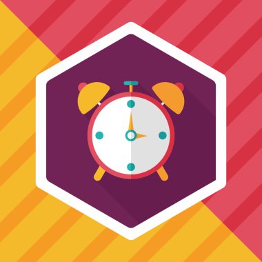 Uzun Gölge, eps10 çalar saat düz simgesi