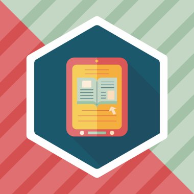 e-öğrenme uzun gölge, eps10 düz simgesi