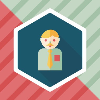 Uzun Gölge, eps10 ile işadamı düz simgesi