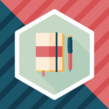 Uzun Gölge, eps10 ile dizüstü düz simgesi