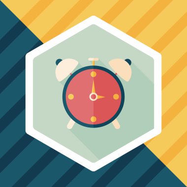 Uzun Gölge, eps10 çalar saat düz simgesi