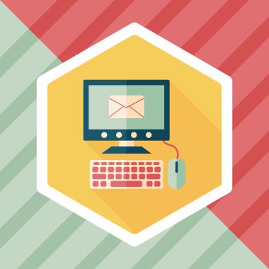 Uzun Gölge, eps10 ile bilgisayar düz simgesi