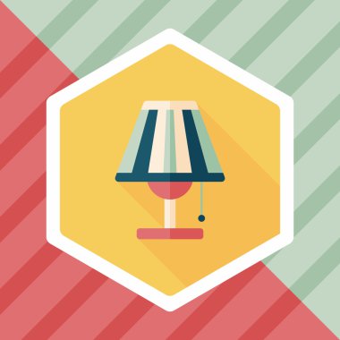 Uzun Gölge, eps10 ile masa lambası düz simgesi