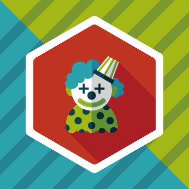 Palyaço uzun gölge, eps10 düz simgesi