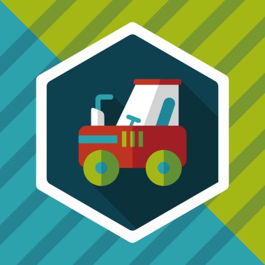 Uzun Gölge, eps10 traktör düz simgesi