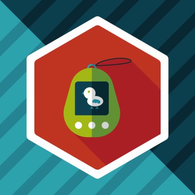 Uzun Gölge, eps 10 cep pet düz simgesiyle