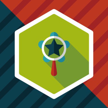 Bebek çıngırağı düz simgesi ile uzun gölge, eps10