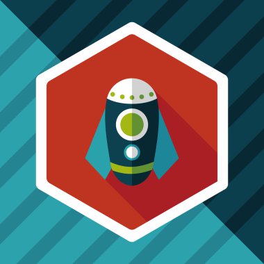 Uzun Gölge, eps10 roket düz simgesi