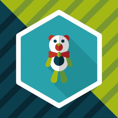 oyuncak ayı uzun gölge, eps10 düz simgesiyle