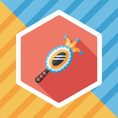 ayna oyuncak düz simgesi ile uzun gölge, eps10