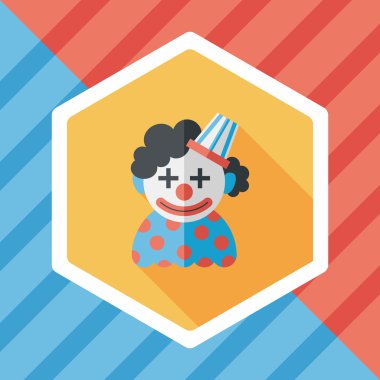 Palyaço uzun gölge, eps10 düz simgesi