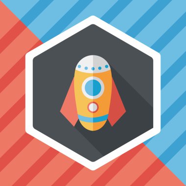 Uzun Gölge, eps10 roket düz simgesi