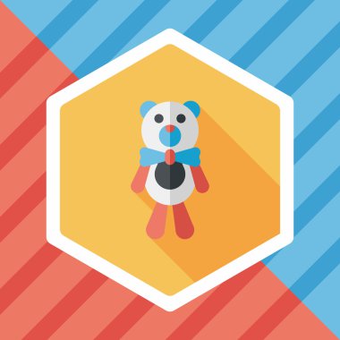 oyuncak ayı uzun gölge, eps10 düz simgesiyle