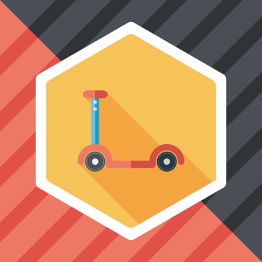 Scooter uzun gölge, eps10 düz simgesiyle