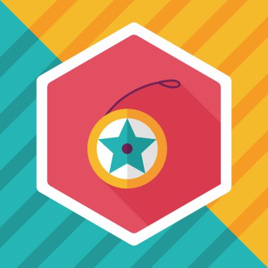 Yo yo simgesi ile uzun gölge, eps 10 daire